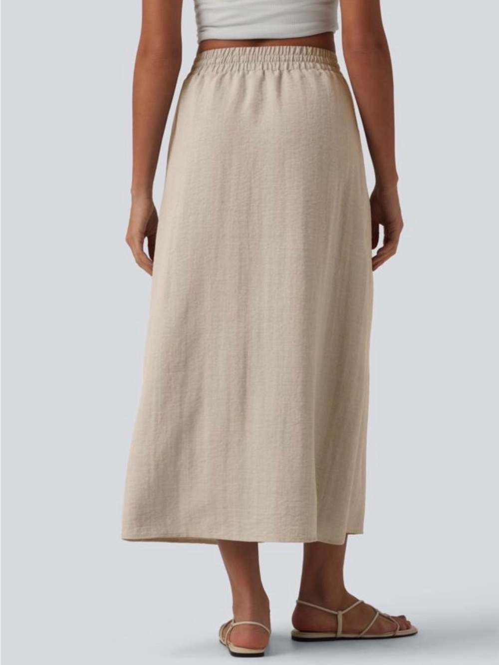 NWT✨Halara Maxi Linen Feel Casual Skirt/ Medium. - Picture 2 of 5